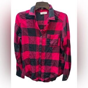 ❤️ HOLLISTER BUFFALO PLAID RELAXED BUTTON DOWN SHIRT SIZE XS